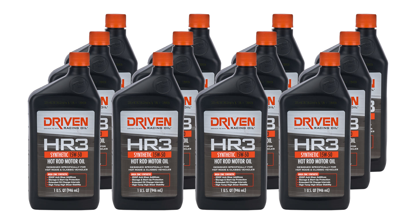 Driven HR 15W-50 Synthetic Racing Oil (Case of 12)