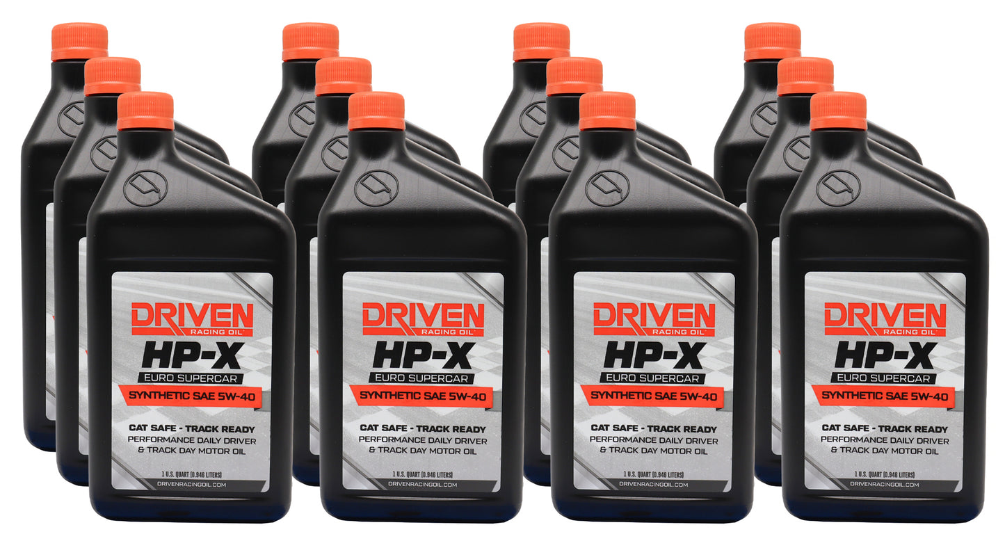 Driven HP-X Euro Supercar Synthetic SAE 5W-40 Motor Oil (Case of 12 Quarts)