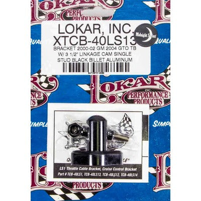 Lokar LS1 Throttle Cable Bracket Black XTCB-40LS13