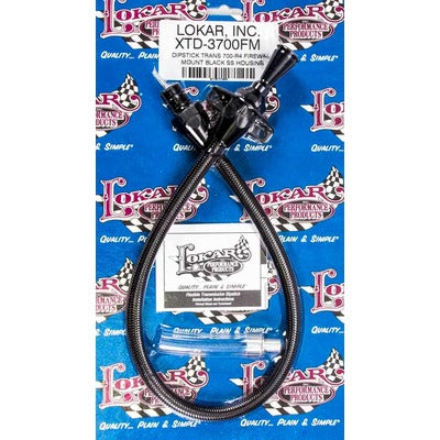 Lokar Black Trans Dipstick GM 700R4 Firewall Mount XTD-3700FM