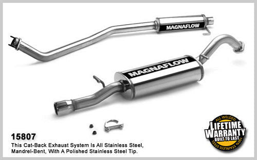 MagnaFlow Cat-Back Exhaust 15807, 2003-06 Toyota Corolla 1.8L