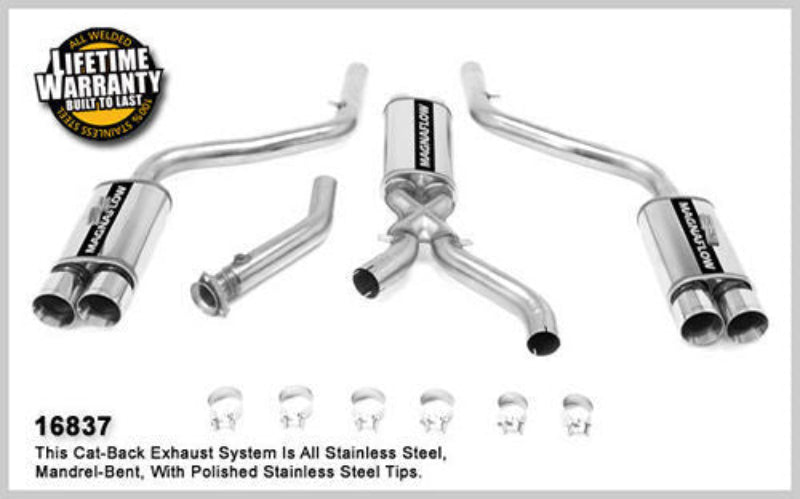 MagnaFlow Cat-Back Exhaust 16837, 1992-96 Corvette 5.7L (Dimension Diagram)