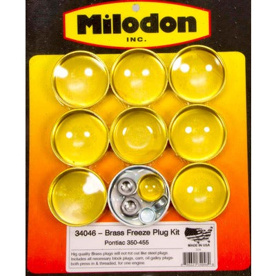 Milodon Pontiac V8 Brass Freeze Plug Kit 34046