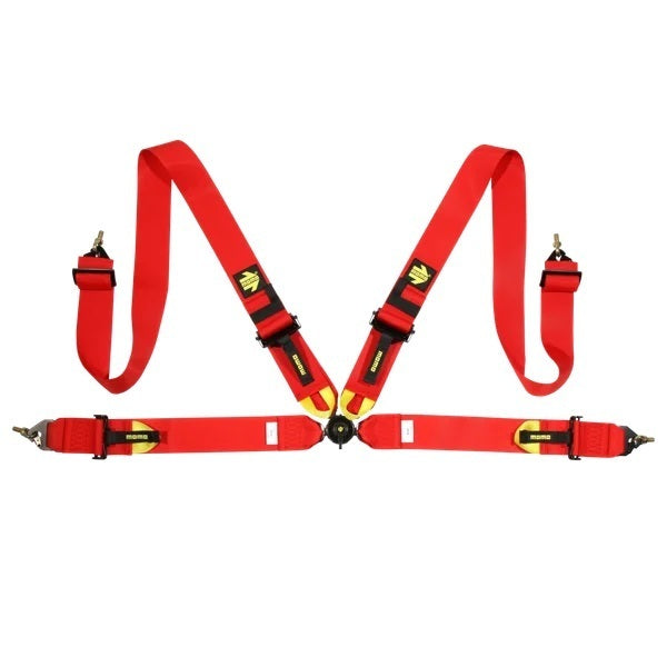 Momo Corsa 4-Point Camlock Harness (Red)