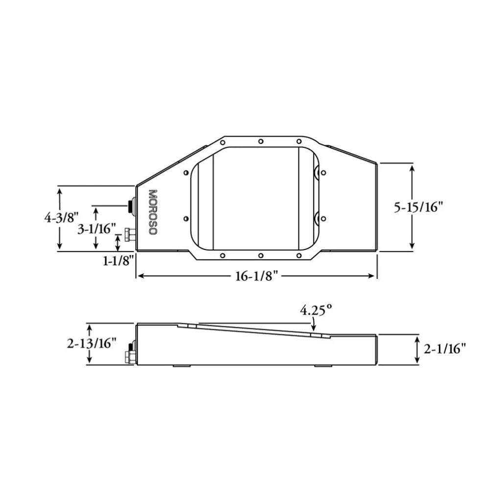 Moroso Oil Pan for Nissan SR20 RWD Diagram