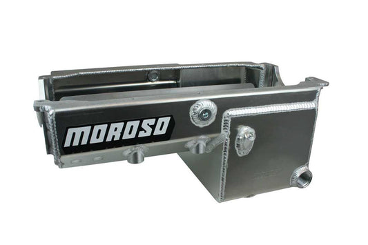 Moroso SBC Alm Drag Race Oil Pan w/16an Ext Pick-Up 21248