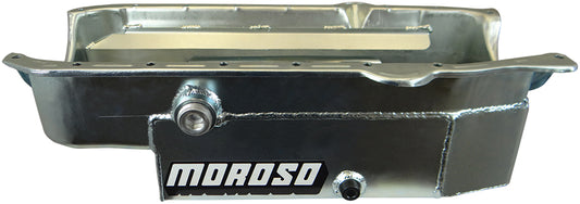 Moroso SBC 8qt CT Oil Pan - RH Dipstick 86+ 21327