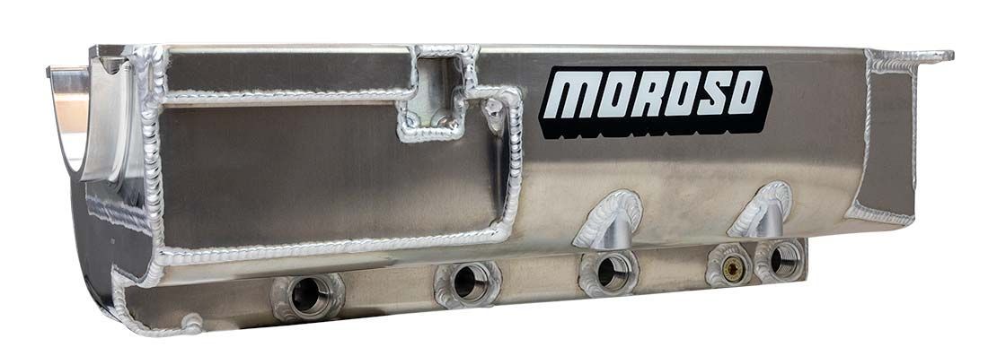 Moroso BBC Oil Pan Dry Sump w/4-Pickups Aluminum 21582