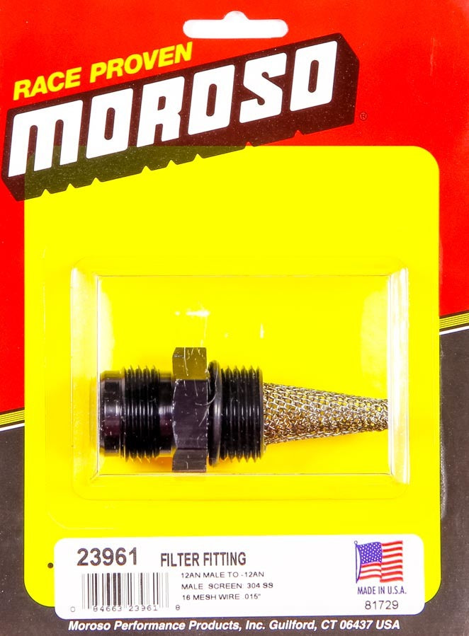 Moroso Filter Fitting -12AN Male to -12AN Male 23961