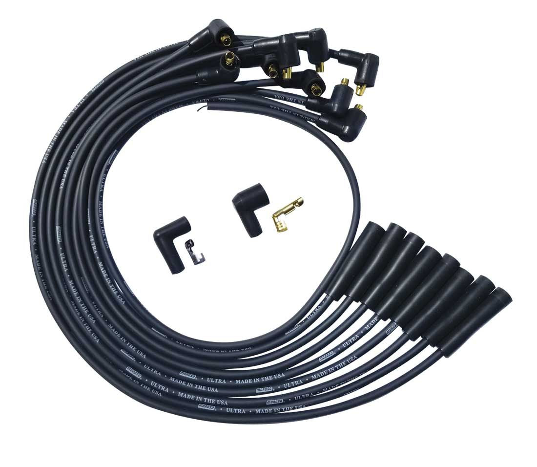 Moroso Ultra Plug Wire Set BBC Over Valve Cover Black 51041