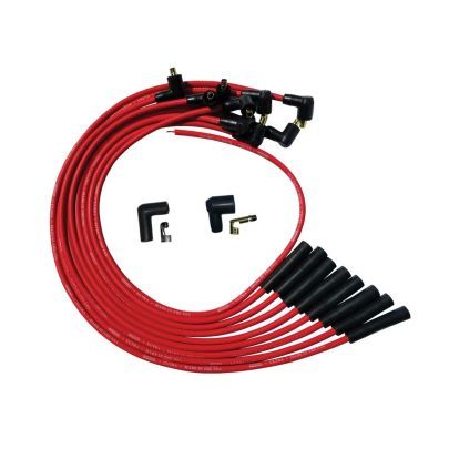 Moroso Ultra Plug Wire Set BBC Over Valve Cover Red 52041