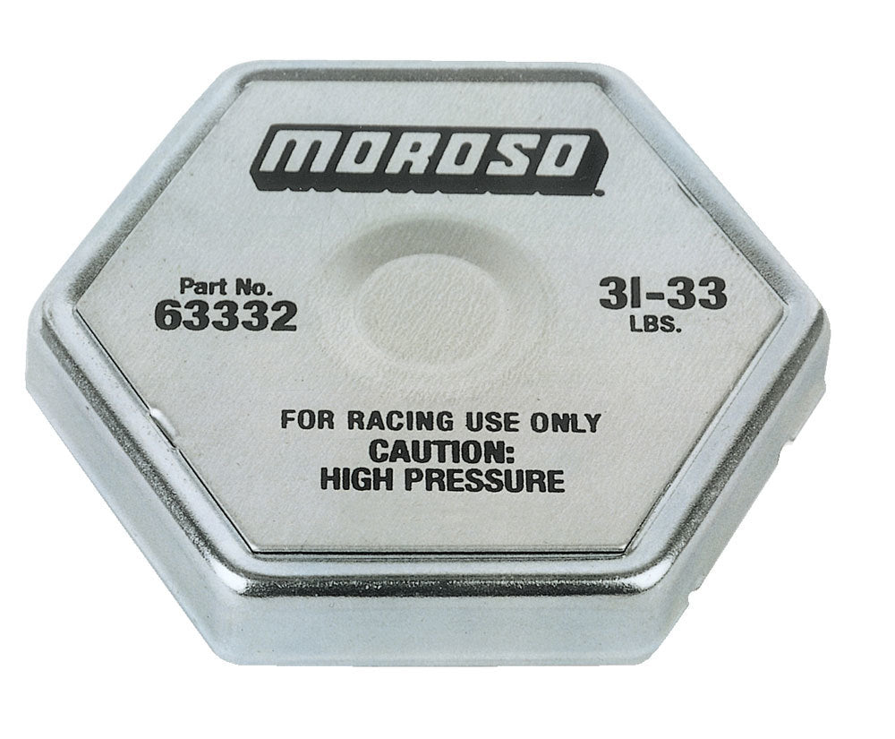 Moroso Radiator Cap 31-33 psi Hexagon 63332