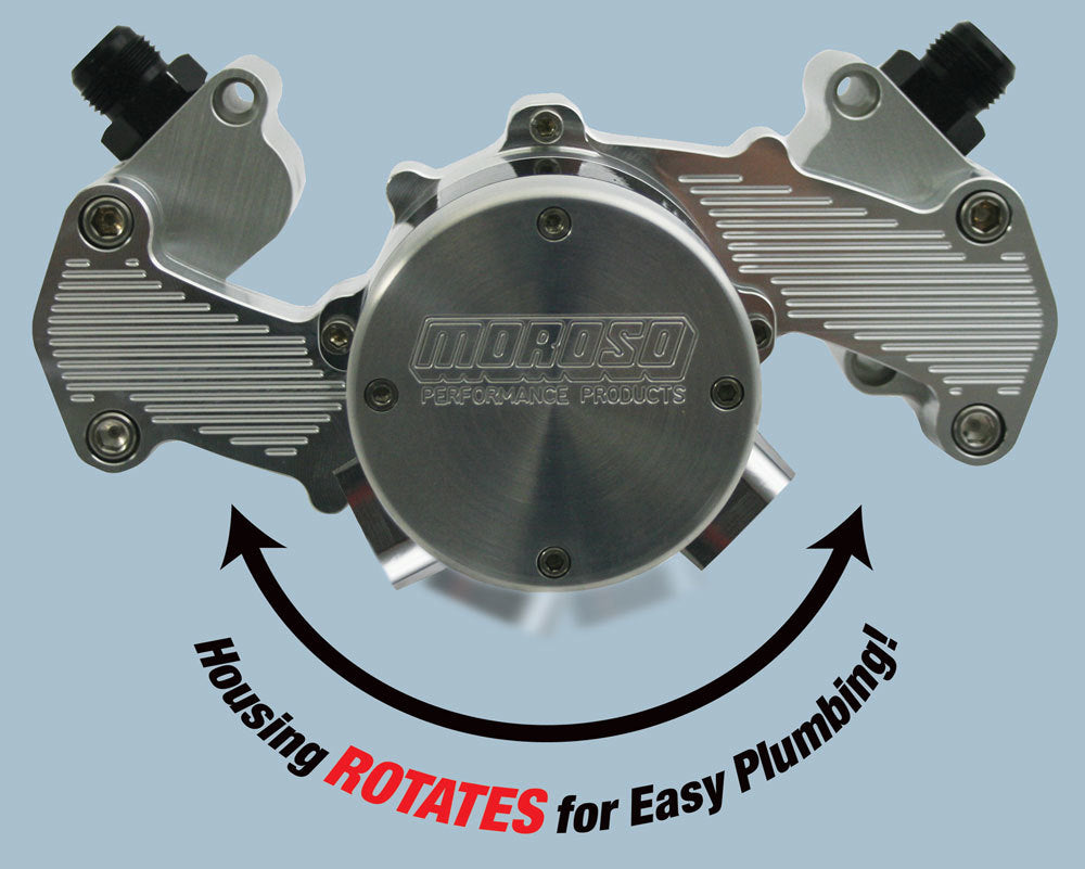 Moroso Electric Water Pump 63566 Housing Rotates for easy plumbing LS Engines