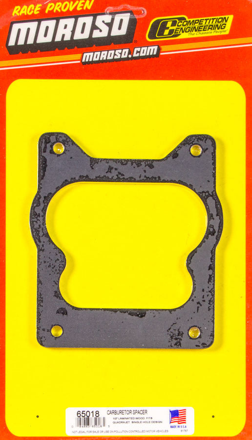 Moroso Carburetor Spacer- 1/2" Thick - Q-Jet 65018