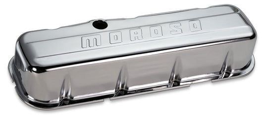 Moroso Chrome B/E Valve Covers BBC Tall w/Baffle 68113