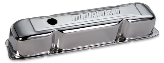 Moroso Chrome B/E Valve Covers BBM Tall w/Baffle 68181