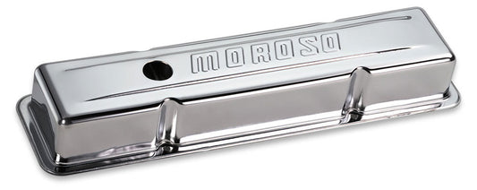 Moroso Chrome B/E Valve Covers SBC Short w/o Baffle 68392