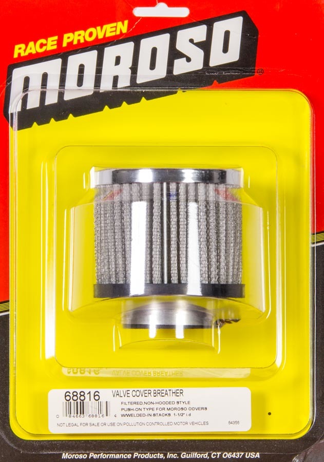 Moroso Chrome V. Cvr Breathers 68816