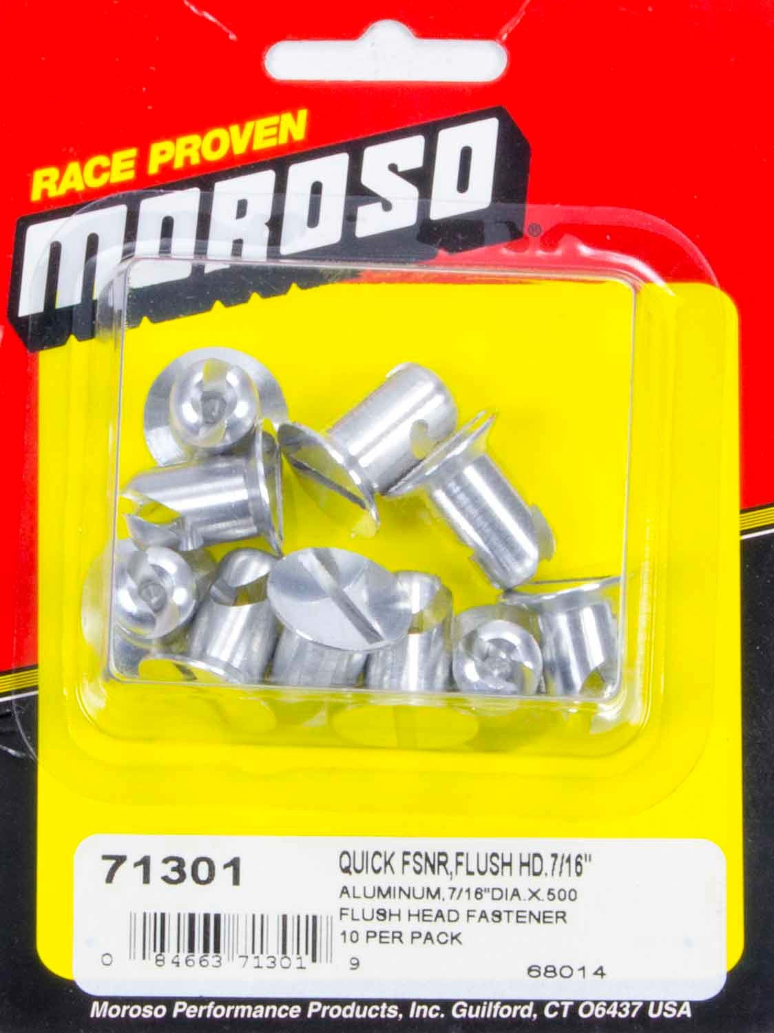 Moroso Aluminum Quick Fasteners Flush Head-7/16" x .5" 71301