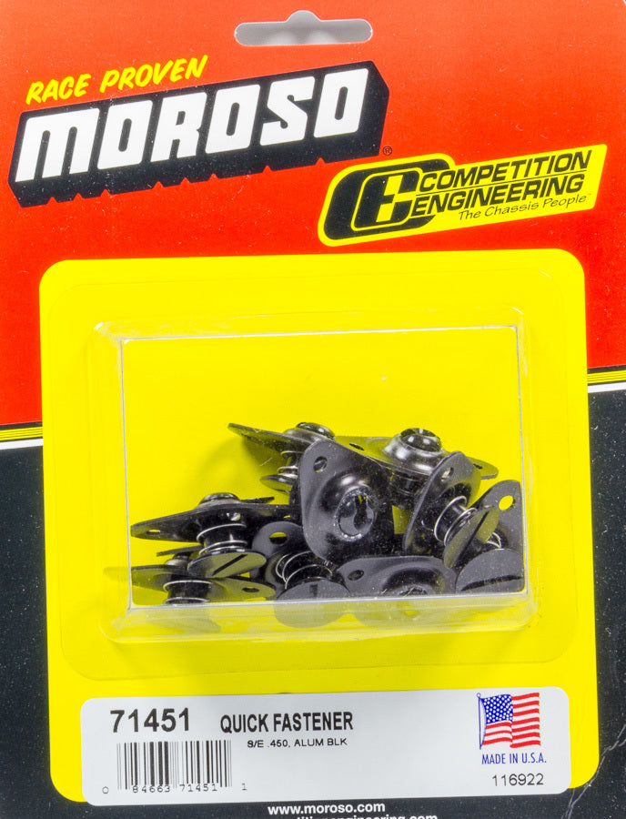 Moroso Self Ejecting Fasteners Aluminum .450" Short Body 71451