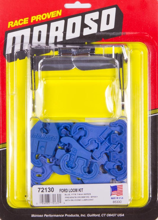 Moroso SBF Spark Plug Wire Loom Kit Blue 72130