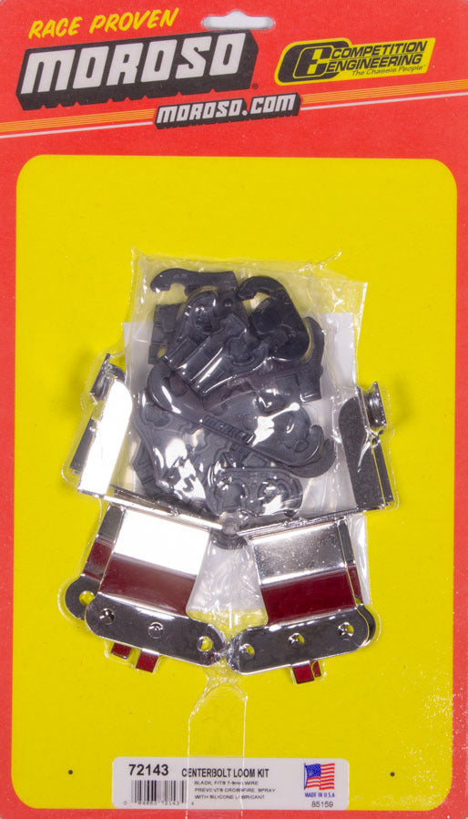 Moroso Black Wire Loom Kit for SBC Center Bolt Valve Cover 72143