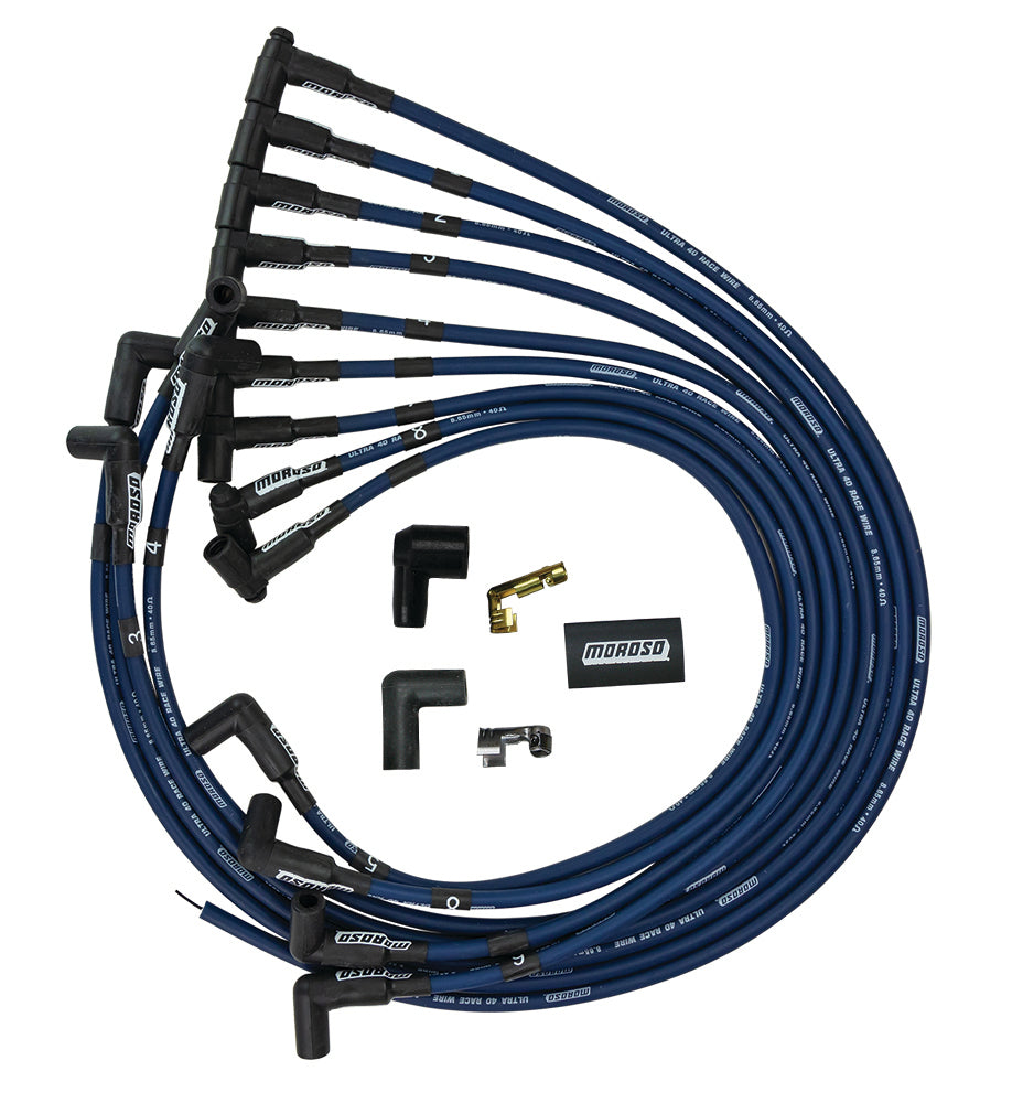 Moroso Ultra 40 Plug Wire Set Blue 73666