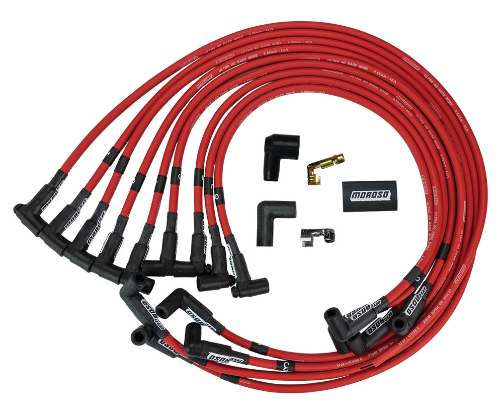 Moroso Ultra 40 Plug Wire Set Red 73686