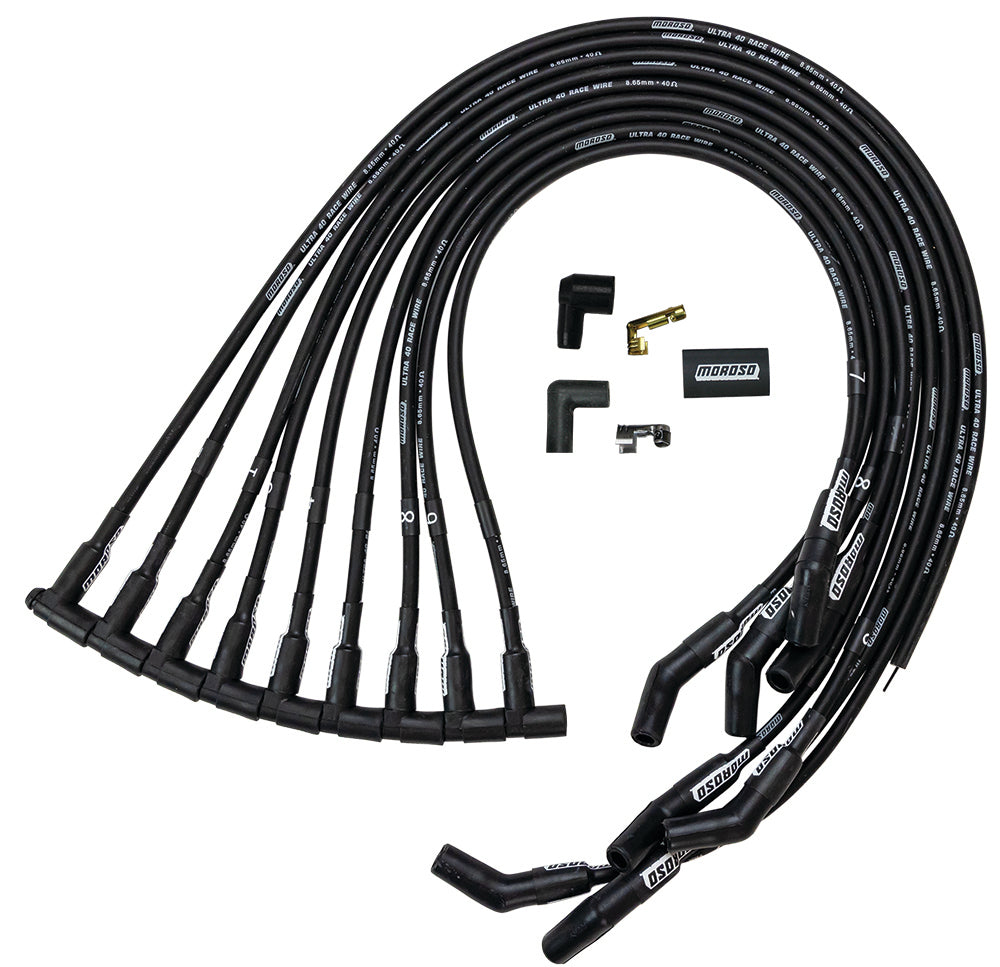 Moroso Ultra 40 Spark Plug Wire Set BBC HEI 135-Degree 73729