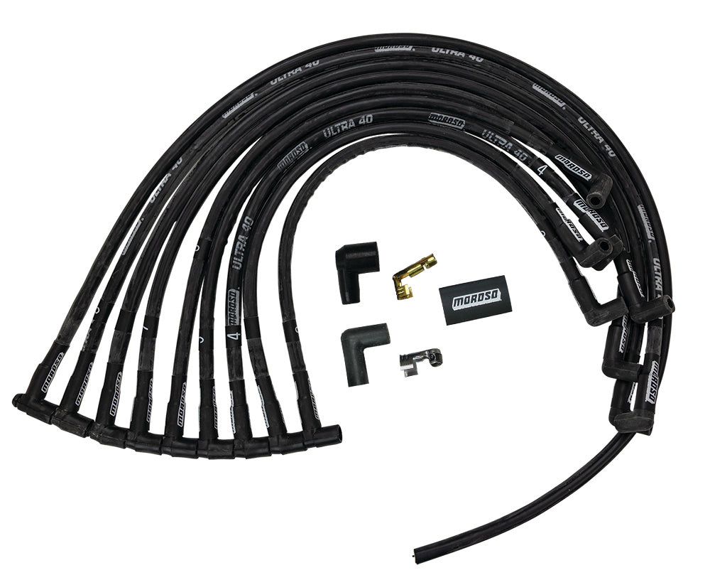Moroso Ultra 40 Plug Wire Set SBC w/Jesel Front Drive 73842