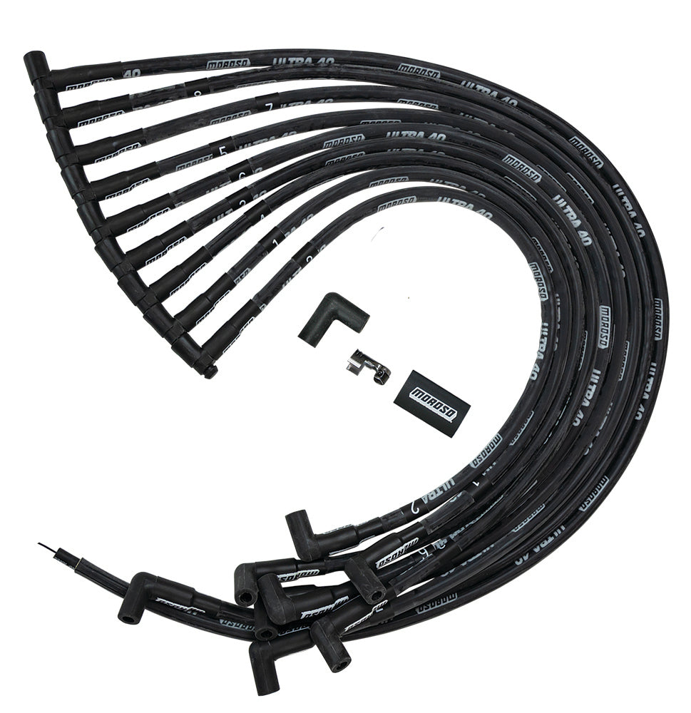 Moroso Ultra 40 Plug Wire Set BBC w/Jesel Front Drive 73843