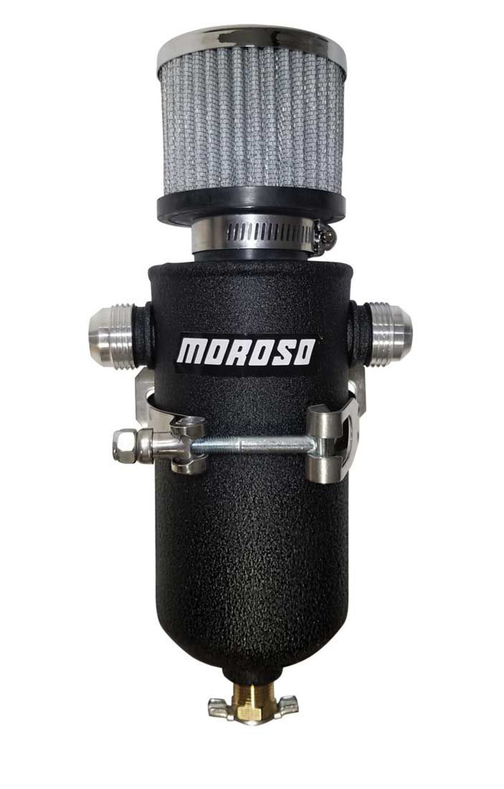 Moroso Remote Breather Tank - w/2 - 10an Fitting 85752