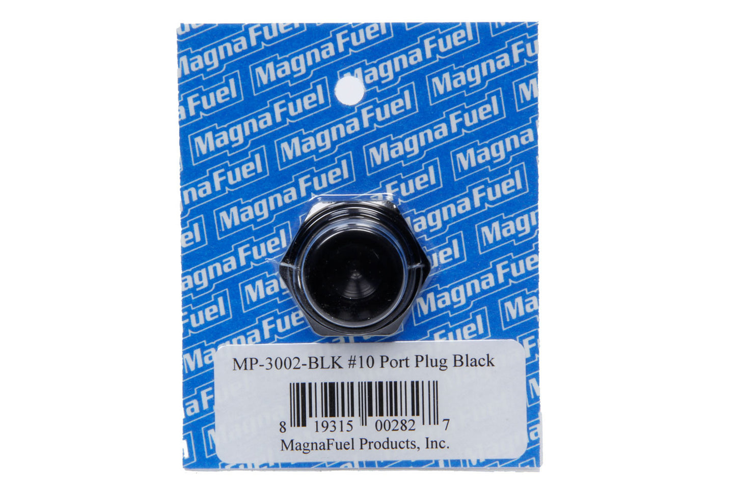 MagnaFuel #10 Straight Port Plug Black MP-3002-BLK
