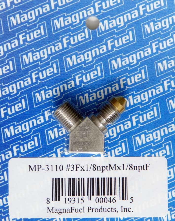 MagnaFuel Jet Adapter Fitting, #3 x 1/8in x 1/8in w/Pill MP-3110