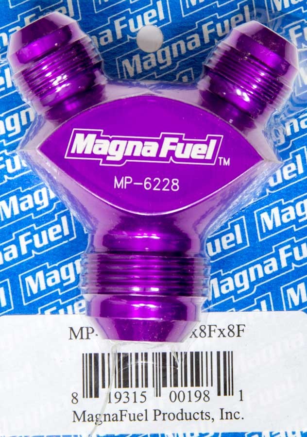 MagnaFuel Y-Fitting, 1 #12an Male & 2 #8an Male MP-6228