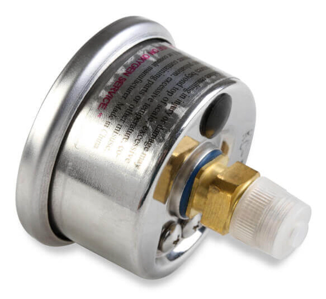 NOS Sniper 1-1/2” Nitrous Gauge w/-6AN Inline Adapter 15954NOS (back)