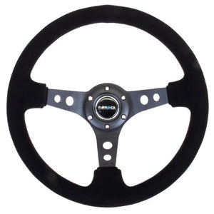 NRG Steering Wheel 350mm 3" Dish Black Suede