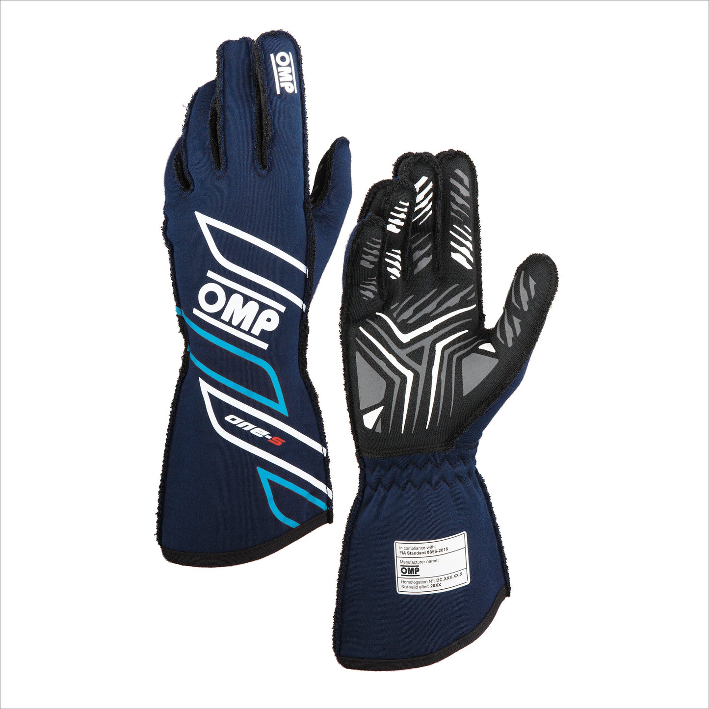 OMP ONE-S Gloves (Navy Blue/Cyan)