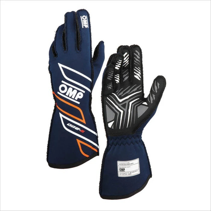 OMP ONE-S Gloves (Navy Blue/Orange)