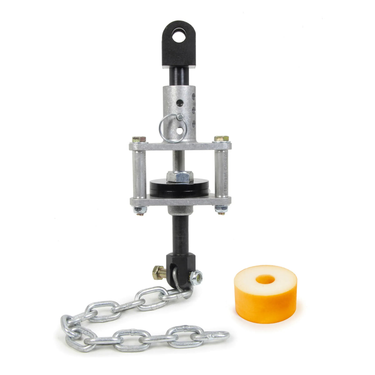 Out-Pace Left Rear Chain Limiter, Single Bushing w/White Bump Stop Bushing
