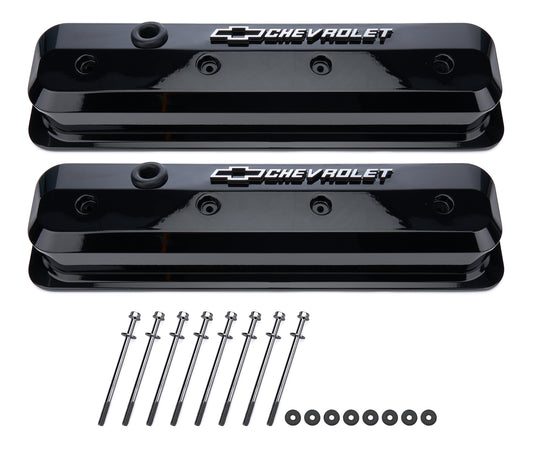 Proform SBC Valve Covers Slant Edge Liquid Black 141-847