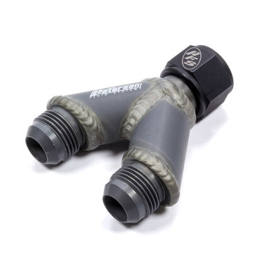 Peterson Fluid Y-Manifold -12AN Female Swivel to 12AN Male 10-1712