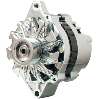 Powermaster Chrome 140 Amp Small Delco Alternator 37803