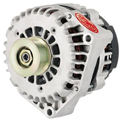 Powermaster 220 Amp Alternator GM AD 244 Style Natural Finish 48237
