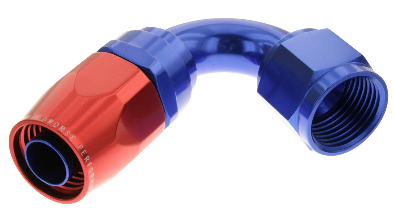 Redhorse 1120-Series 120-Degree Swivel-Seal Female Hose End (Blue/Red)