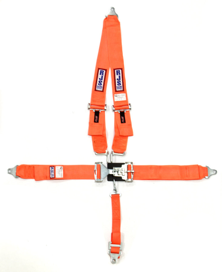 RJS 5-Point Roll Bar Mount Harness 2" Sub (Orange)
