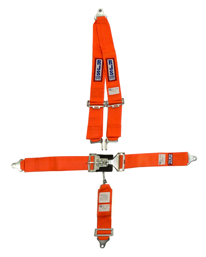 RJS 5-Point Roll Bar Mount Harness 3" Sub (Orange)