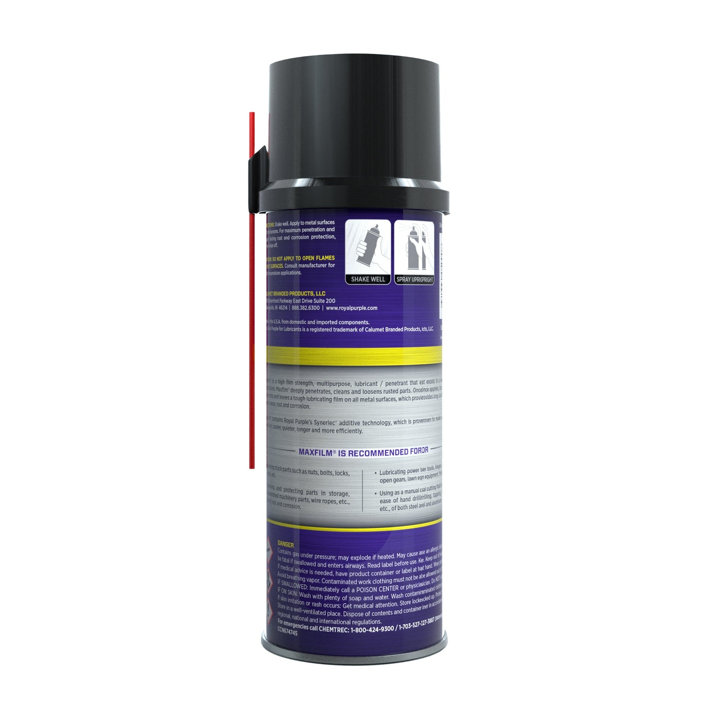 Royal Purple Maxfilm Penetrating Lubricant (back label)