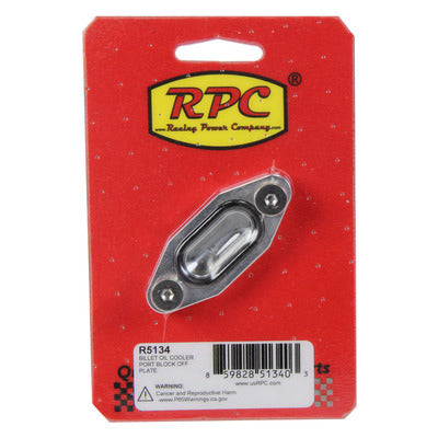 Racing Power Oil Cooler Port Block Off Plate Billet R5134