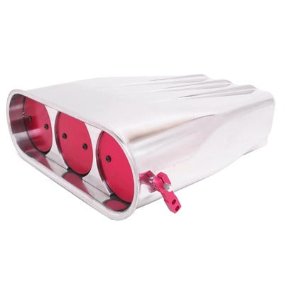 Racing Power Street Hood Scoop Finned Polished R5221